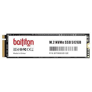 BAITITON NVME 512GB SSD M.2 2280 PCIe Express GEN3.0x4 Internal SSD High Performance Solid State Drive