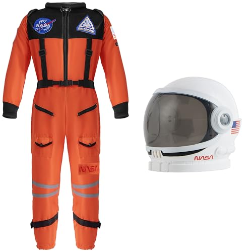 Spooktacular Creations Astronaut Costume with Helmet, Space Suit for Toddler, Kids Astronaut Halloween Costume for Cosplay