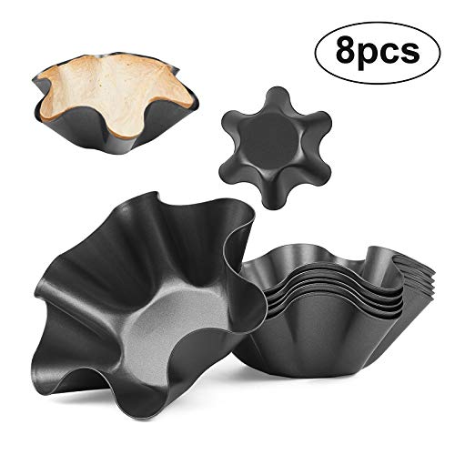 Tortilla Pan Nonstick Taco Shell Maker Salad Bowl Set of 8 Pack Perfect Tortilla Pan
