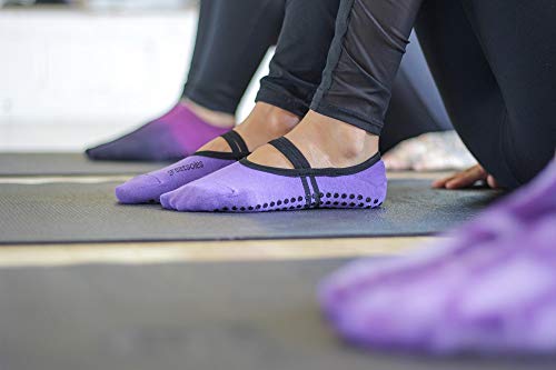 Great Soles Ballet Grip Sock (Violet/Black, Cotton)