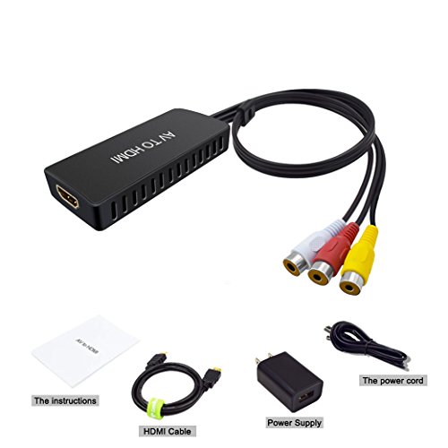 Dingsun RCA to HDMI Converter, AV to HDMI Adapter Support 1080P/720P for PS2/PS3/N64/Wii/VHS/VCR/DVD/Blue-Ray Players etc. - Thumbnail 7