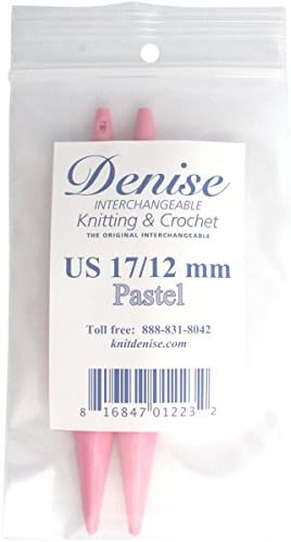 Denise Needles Denise Interchangeable Knitting and Crochet Pastel Needles, 17/12mm