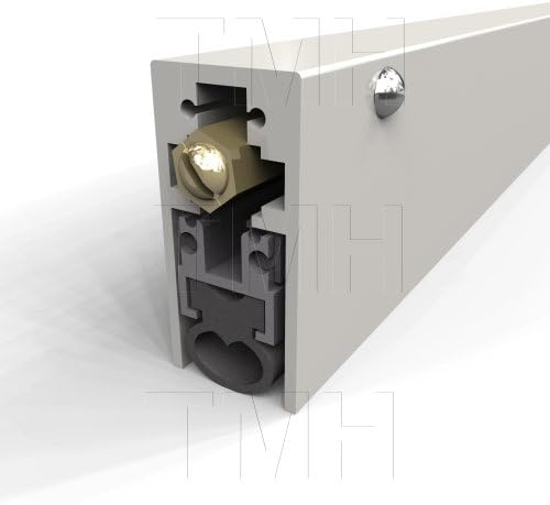 Automatic Door Bottom, Heavy Duty Surface Mounted Clear Anodized Aluminum 36"