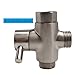 Shower Arm Diverter Valve for Hand Held Showerhead and Fixed Spray Head,G 1/2 3-Way Bathroom Universal Shower System Replacement Part/Brass (Brushed Nickel)