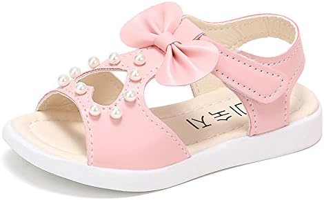 Sansee Toddler Kids Baby Girls Sandals,Girls Fashion Spring Summer Anti-Slip Bowknot Pearl Roman Sandals Princess Shoes