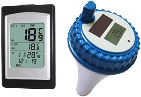 Haloku Pool Thermometer,Wireless Solar Power Floating Digital Thermometer,Monitoring Temperature of Swimming Pool SPA Pond or Pool