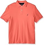 Nautica Men's Classic Fit Short Sleeve Solid Soft Cotton Polo Shirt, Dreamy Coral, Medium