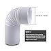 Rhodesy Portable Air Conditioner Exhaust Hose Extension 5.9 Inch Diameter 59 Inches Length White
