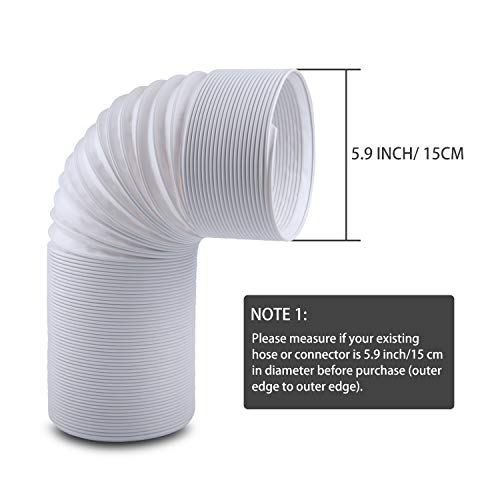 Rhodesy Portable Air Conditioner Exhaust Hose Extension 5.9 Inch