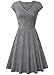 Lotusmile Ball Midi Dress, Women Lightweight Party Cocktail Swing Dress,XX-Large Dark Grey