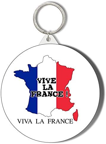 Gift Insanity Viva La France France Map Flag 58mm Large Keyring Amazon Co Uk Toys Games