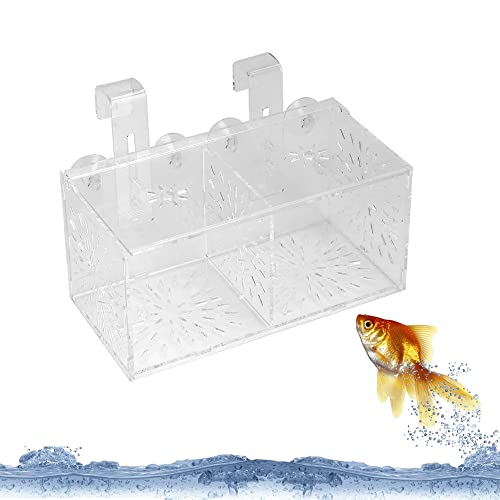 YOUTHINK Acrylic Fish Isolation Box (20CM*10CM*10CM) for Newborn, Injured, Aggressive, Pregnant Fish, Easy to Install