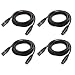 10 ft Flexible DMX Cable, JLPOW Gold-Plated 3 Pin Signal XLR Male to Female DMX Cable Wire, Best for DJ Stage Lighting Moving Head Lights Par Light (4 Pack) primary