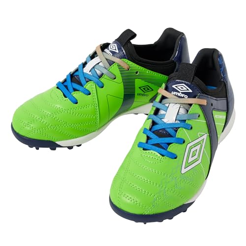 [Umbro] サッカー 運動靴 アクセレイタ JR Wide ワイド 屈曲性 クッション性 反発性 通学 ジュニア キッズ 子供 UF5FCST1J_GRNV_19.0