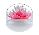 Bloss Cotton Swab Holder Lotus Q-tip Dispenser Decorative Bathroom Accessories, Pink