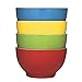 Bruntmor 20 Ounce Ceramic Dessert Bowl Set Of 4 in Red, Blue, Yellow, Green, 20 Oz Porcelain Dip Bowls for Ice Cream, Snacks, Safe For Oven, Microwave, Dishwasher, Ideal Gift
