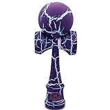 Full Purple & Blue Cracked Kendama With Extra String by Kaleb USA