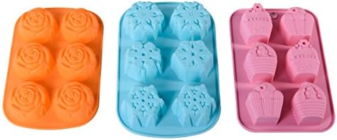 Core Aim Snowflake Shaped Soap Mold Christmas Cake Mold Rose Shaped Ice Cream Baking Pan for Jelly Candy Bread Pudding