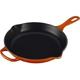 Le Creuset Enameled Cast Iron Signature Iron Handle Skillet, 10.25" (1-3/4 qt.), Flame