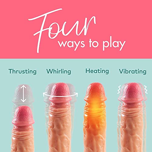 Thrusting Dildo Vibrator with Vibrating and Heating Realistic Vibrating Dildo with Big Size 8.7 inch for Women Sex Toy Silicone Clit Stimulator Clitoris Vagina Stimulation