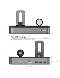 Apple Watch iPhone soporte de carga, Oittm 5 en 1 cargador USB