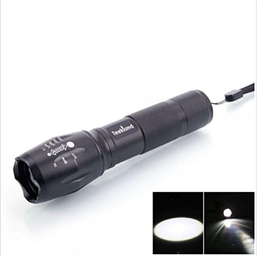 MyEasyShopping 3-Mode T6 LED 1000 LM USB Rechargeable Aluminium Flashlight Zoomable Focus Torch Black
