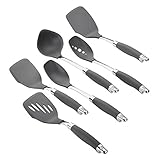 Anolon SureGrip Nylon Nonstick Utensil Set, Gray 6-Piece - 46345