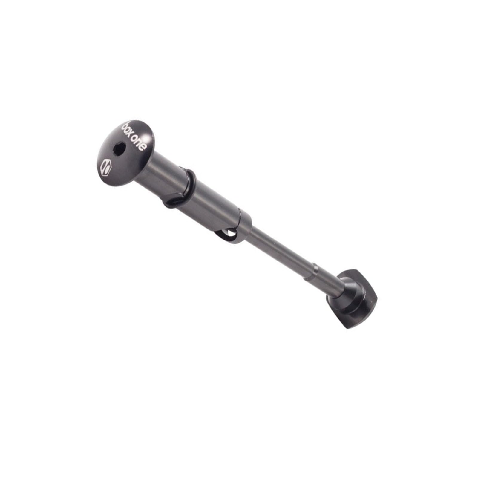 Photo 1 of Box One Bike Stem Lock 1 Inch – CNC-Machined 7075-T6 and 2014-T651 Aluminum, 175-230mm Adjustable Extension, Lightweight and Durable for Fork and Front Wheel Stability – Black
