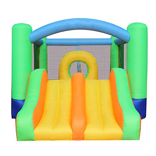 RETRO JUMP Inflatable Bounce House Slides Moonwalk Castle Kids Bouncy Playhouse for Birthday Party Gift with Blower