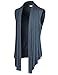 H2H Mens Casual Long Cardigan Vest Shawl Collar Lightweight Open Front Sleeveless