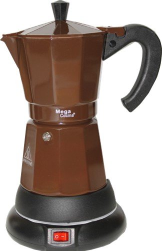Click Here to See More Images Electric Cordless Espresso Cuban Coffee Maker Adjustable 3 to 6 Cups Color COPER