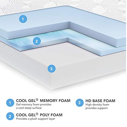 Classic Brands Cool Gel 2.0 Ultimate Gel Memory Foam 14-Inch Mattress With Bonus 2 Pillows, King