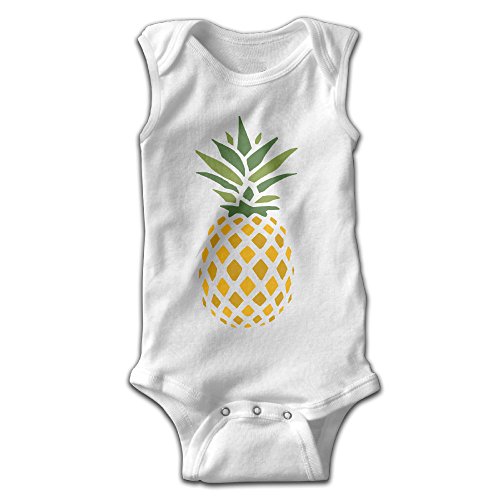 EVPOPC LVMI Creative Pineapple Right Down Girl Boy Clothing Sleeveless Romper Bodysuit Jumpsuit Baby Clothes Outfits White