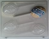 Medium egg decorated w/ hearts & swirls E096 Easter Chocolate Candy Mold