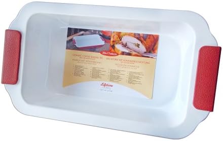 Lifetime Cooking 10003135 Baking Tray Metal with Silicone Handles 30 x 17 x 6 cm