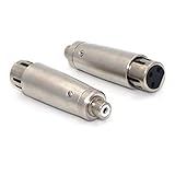 ZRAMO® TH090 2PC Professional Nickel Plated RCA Female to XLR Female Adapter Jack Plug Adapter Converter, cable for KTV Microphone music industry,microphones,DJ's,PA Systems,instrument, 2-Piece