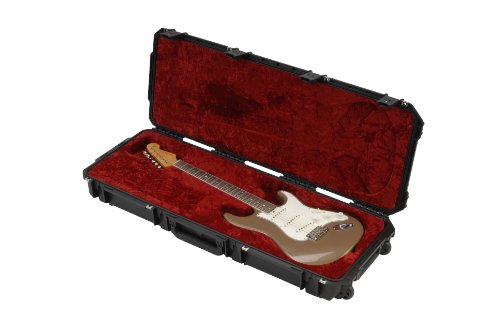 SKB Injection molded Strat/TeleFlight Case - TSA Latches, w/wheels