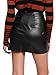 Floerns Women's High Waisted Faux Leather Bodycon Mini Skirt