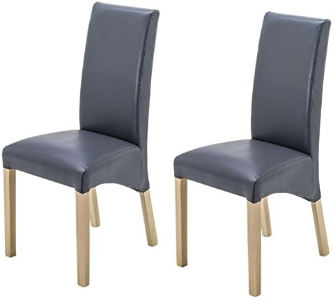Robas Lund Esszimmerstuhl Grau Stuhl 2 Er Set Kuchenstuhl Stuhlbeine Buche Natur Kunstleder Foxi Amazon De Kuche Haushalt