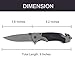Folding Knife Pocket Knife with Black G-10 Handle, Gray Steel Blade and Liner Lock, Perfect for Outdoor and Daily Use ALHAKIN