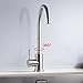 Kitchen Sink Faucet Mixer Taps Modern Monobloc Swivel Spout Single Lever Handle Chrome Tap