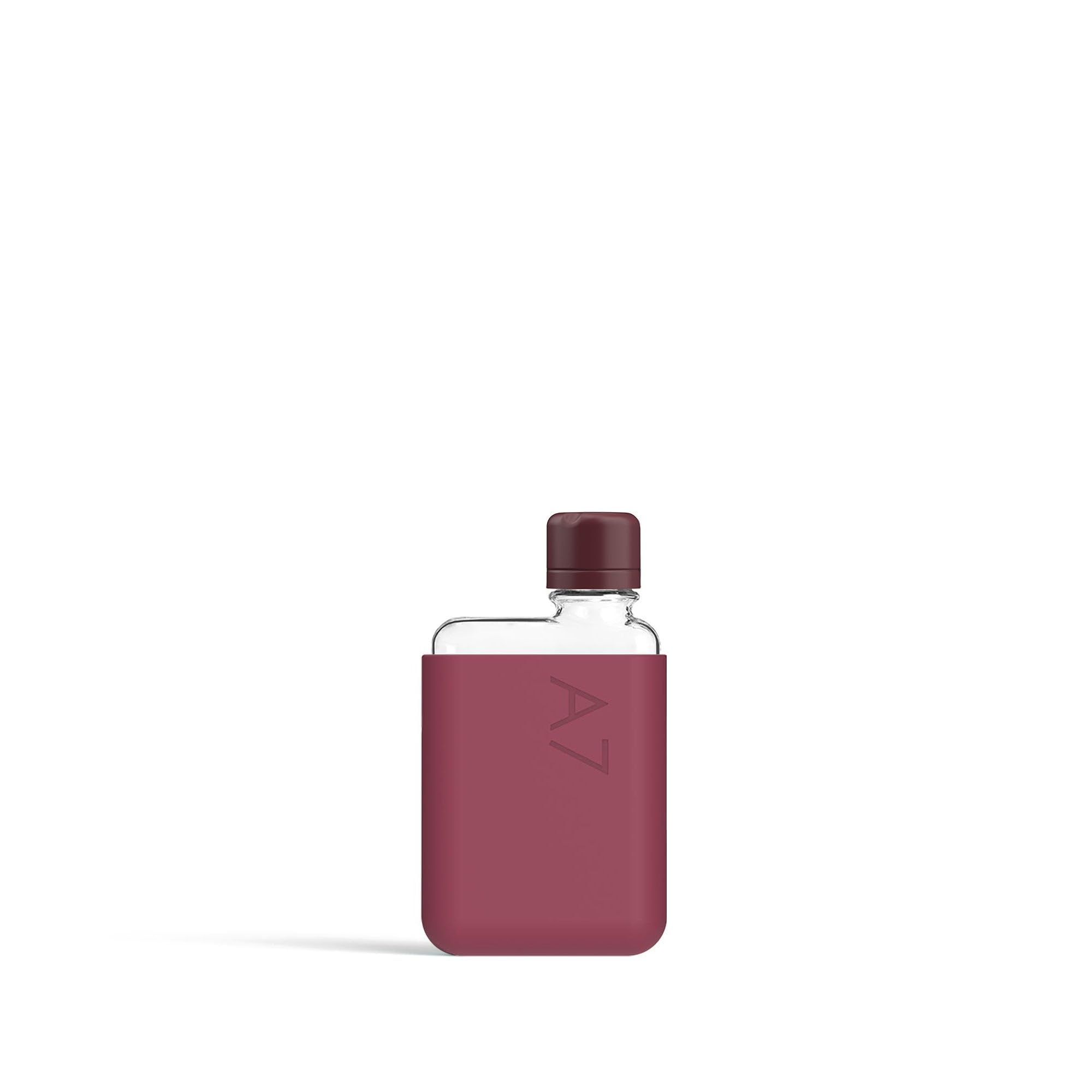 memobottle A7 (Wild Plum) Bundle - 6oz (180ml) - Bottle, silicone sleeve & lid | Compact Flat Bottle for Bags & Pockets | BPA Free Tritan | Modern & Minimalist | For Gym, Work & Travel — image 1