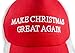 Santa Baseball Cap with 'Make Christmas Great Again' Embroidery Christmas Hat Red/White
