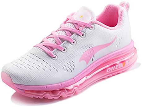 Women's Running Shoes Air Cushion Mesh Breathable Knit Outdoor Walking Shoes