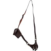 GORGECRAFT Adjustable Leather Sword Frog Scabbard Belt Medieval Sword Holster Retro Sword Shoulder Strap Sheath Holder LARP Costume Accessory for Knight Warrior Pirate Cosplay Brown
