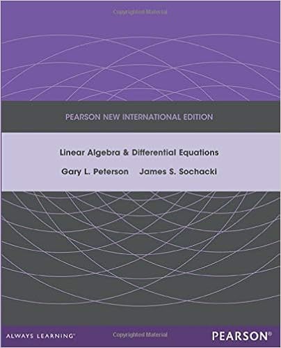 Linear Algebra And Differential Equations Pearson New - 