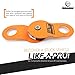 GearAmerica Winch Snatch Block Pulley, 9 US Ton (18,000 Lbs) Heavy Duty Block and Tackle Pulley for Synthetic Rope or Steel Cable, Recovery Accessory for Truck, Tractor, ATV, UTV - 1 Pack, Orange