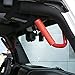 Hooke Road Solid Steel Red Front Grab Handles for 2007-2018 Jeep Wrangler JK & Unlimited - Pair