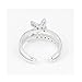 S&E Women's 925 Sterling Silver Opening Mouth Adjustable Rings Gifts Finger Ring Creative Rings (Butterfly)
