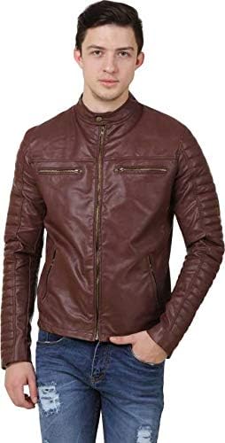 Men's Leather Jacket (Dark Tan)